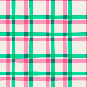 Candy Plaid - Large - Candy Cane