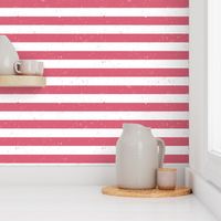 Nantucket Red and White Splattered Paint Horizontal Cabana Tent Stripe 