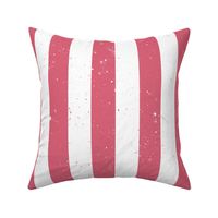 Nantucket Red and White Splattered Paint Vertical Cabana Tent Stripe 