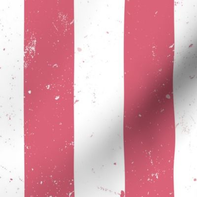 Nantucket Red and White Splattered Paint Vertical Cabana Tent Stripe 