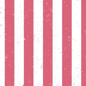 Nantucket Red and White Splattered Paint Vertical Cabana Tent Stripe 