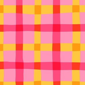 Candy Plaid - Large - Pink