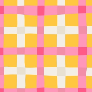 Candy Plaid - Large - Yellow