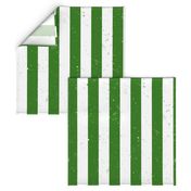 Irish Shamrock Green and White Splattered Paint Vertical Cabana Tent Stripe 