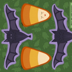 Halloween Bat and Candy Corn | Cut And Sew Plush | Sewing Pattern for Fall