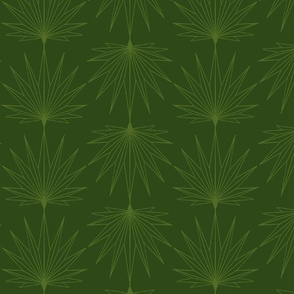 Green Paper Palm leaves