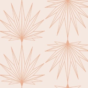 Peachy Paper Palm Leaves