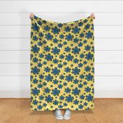 Fairytale Dress Yellow & Blue Florals