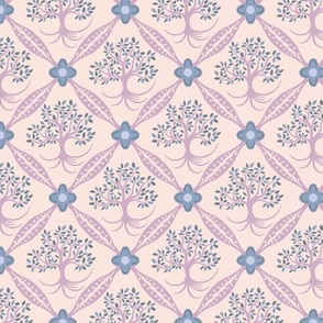 tree of life trellis on blush pink | medium