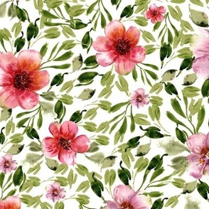 Modern watercolor florals | Wren Knightly Collection