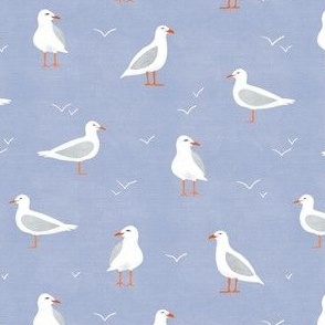 seagulls - collection "lake life" - nautical birds, blue