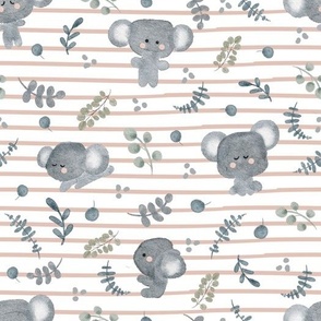 Koala Bears | Blush Stripes