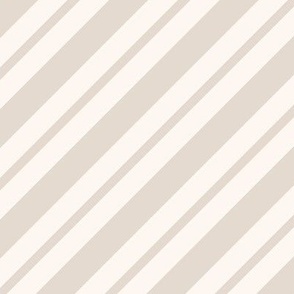 Candy Cane / medium scale / cookie dough beige Classical Christmas diagonal stripes pattern xmas deco