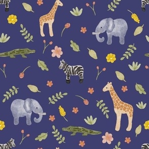 African Jungle Collection | Navy