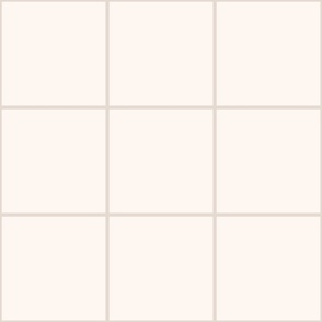 Grid / large scale / beige cookie dough simple geometric square grid pattern