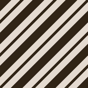 Candy Cane / medium scale / cookie dough ebony Classical Christmas diagonal stripes pattern xmas deco