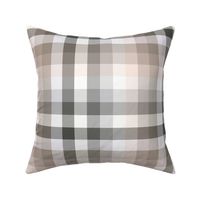 21" Plaid in grey, black, beige and taupe