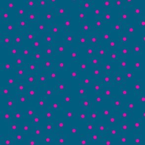 bright pink spots on blue
