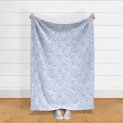 Soft blue and pink cherry blossom textured cut outs - large pattern