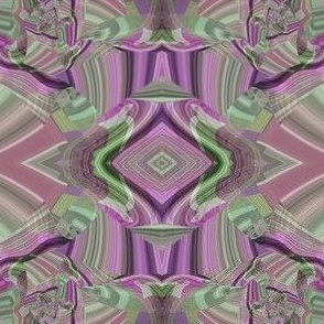 abstract stretch - pink and green