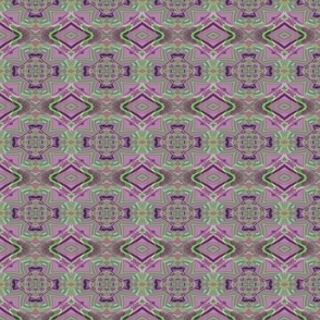 patchwork abstract - pink and green
