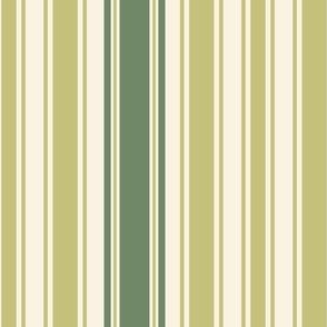 Coastal stripes - dill green an seaweed green