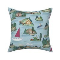 Lake Life, House, Camping, Outdoors, Boating, Novelty, Fun, JG_Anchor_Designs