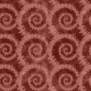 Swirl tie-dye in burgundy bark. Large scale