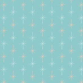 Zigzag Star Stripe - Whimsigothic, Aquamarine