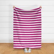 Magenta and White Splattered Paint Horizontal Cabana Tent Stripe 