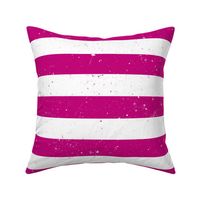 Magenta and White Splattered Paint Horizontal Cabana Tent Stripe 