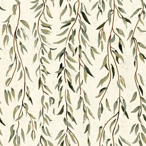 small Highly textured willow foliage wallpaper  by art for joy lesja saramakova gajdosikova design