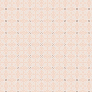 Mirrored geometric shapes | muted peach and blush | small