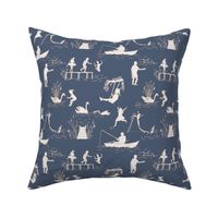 Lake Life Childhood Memories people silhouette navy 