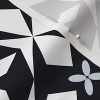 Mirrored geometric shapes | black and white | medium