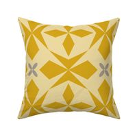 Mirrored geometric shapes | goldenrod | large