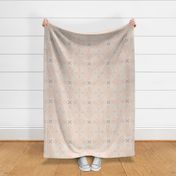 Mirrored geometric shapes | warm neutral beige and blush | large