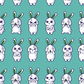 Green Hangry Bunnies/ Large