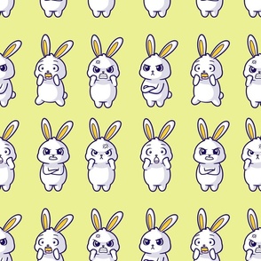 yellow hangry bunnies/ large