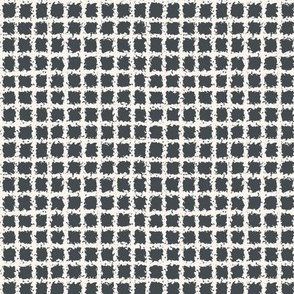 Off-black and cream gingham plaid check pattern