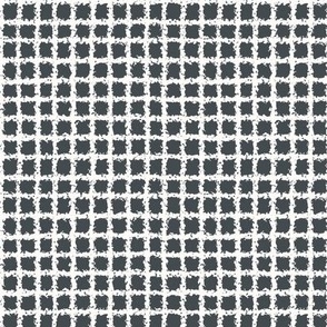 Off-black and white gingham plaid check pattern