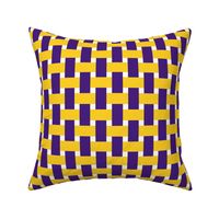 Louisiana basket weave plaid - Gold and Purple - Medium