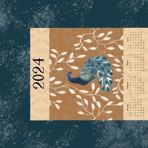 2024 Peacock Wall Calendar