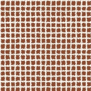 terracotta and cream gingham plaid check pattern
