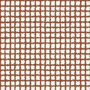 terracotta and cream gingham plaid check pattern