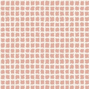 pink cream gingham plaid check pattern 