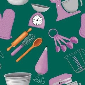 Baking Equipment - Teal and Purple