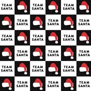 (small scale) Team Santa - Christmas checks - black - LAD23