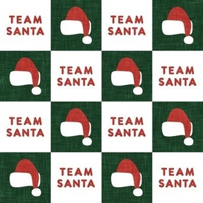 Team Santa - Christmas checks - dark green - LAD23