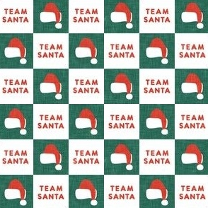 (small scale) Team Santa - Christmas checks - green - LAD23